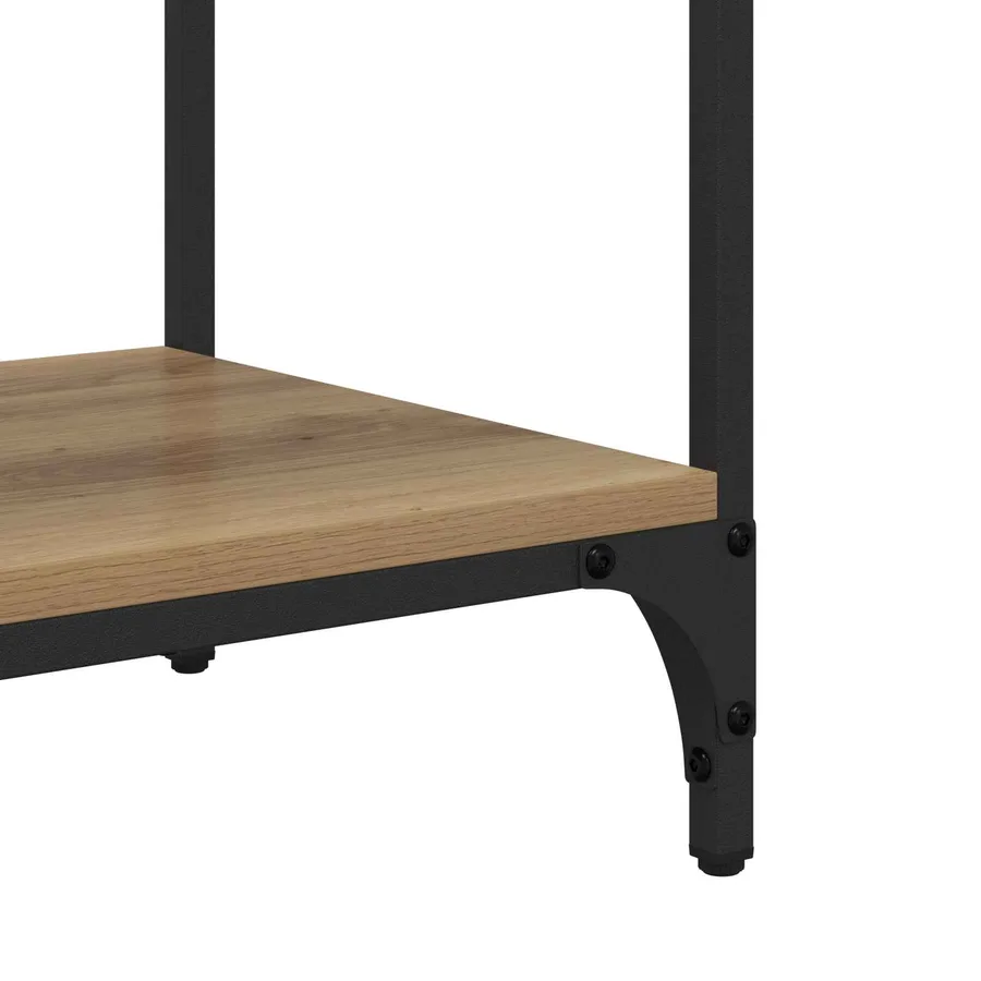 Table console Chêne artisanal 100 x 34,5 x 75 cm - 9