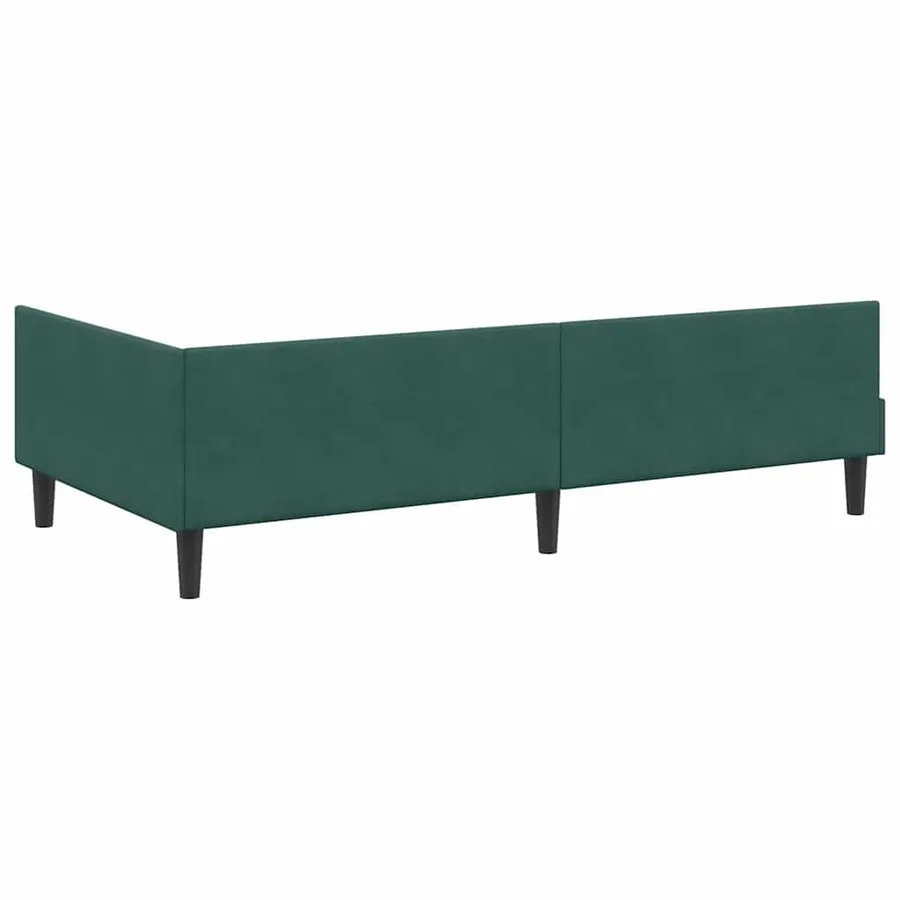 Cadre de lit d'angle avec matelas Autre 2 pcs Vert Velours - 9