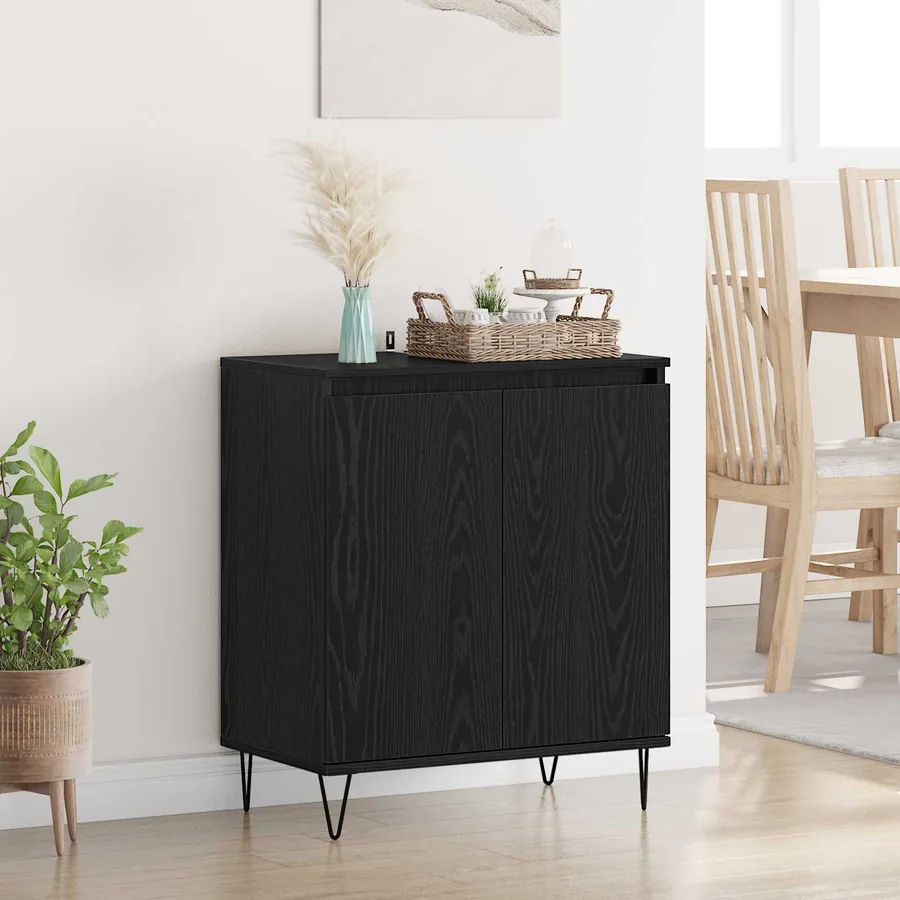 Buffet Chêne noir 60 x 35 x 70 cm Bois d'ingénierie