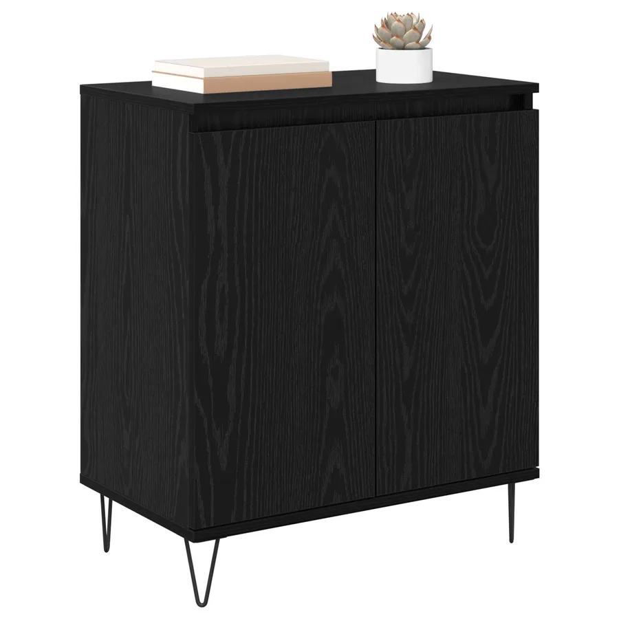 Buffet Chêne noir 60 x 35 x 70 cm Bois d'ingénierie - 3