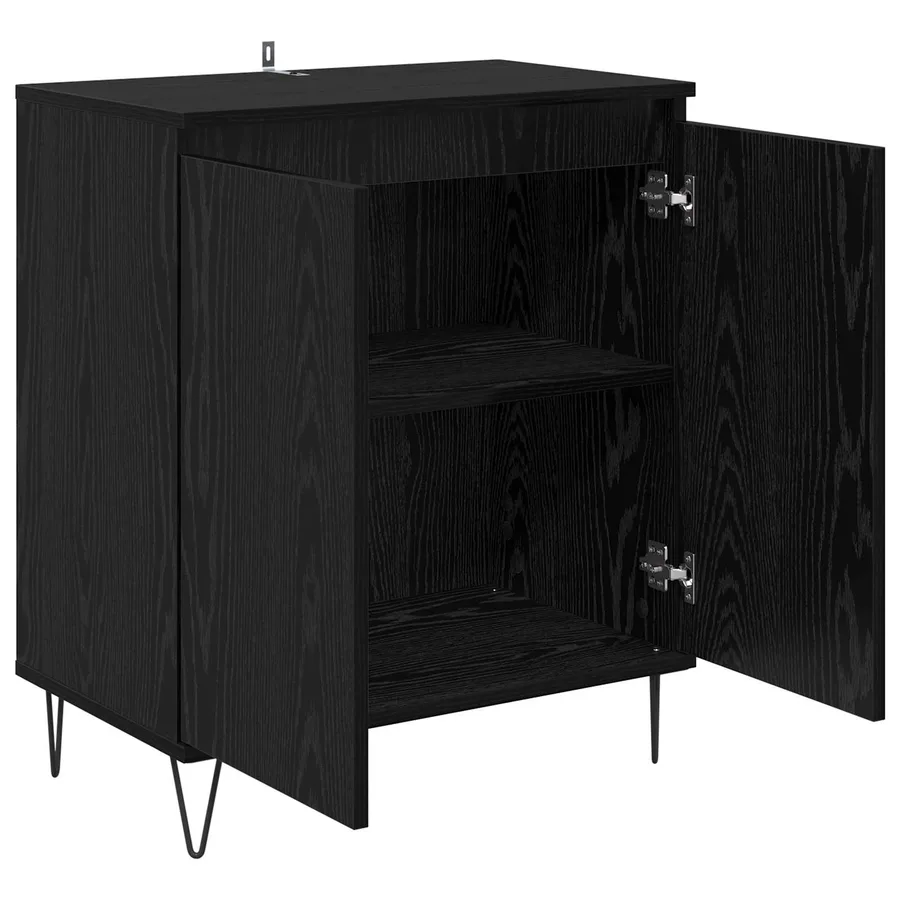 Buffet Chêne noir 60 x 35 x 70 cm Bois d'ingénierie - 5