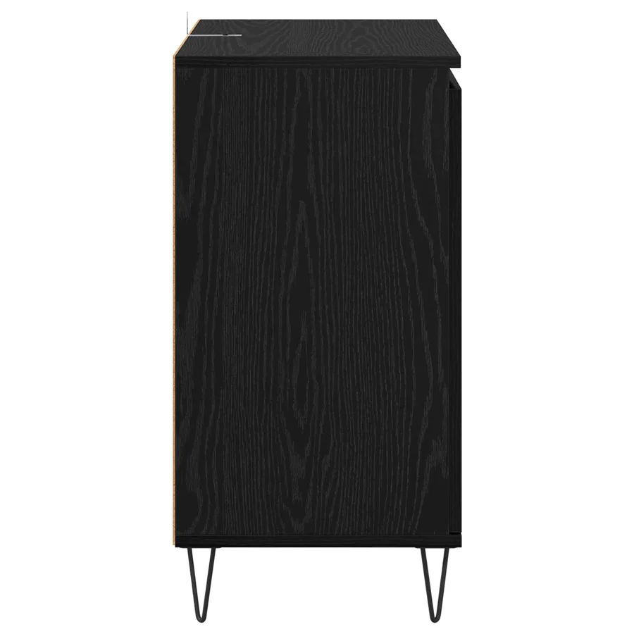 Buffet Chêne noir 60 x 35 x 70 cm Bois d'ingénierie - 7
