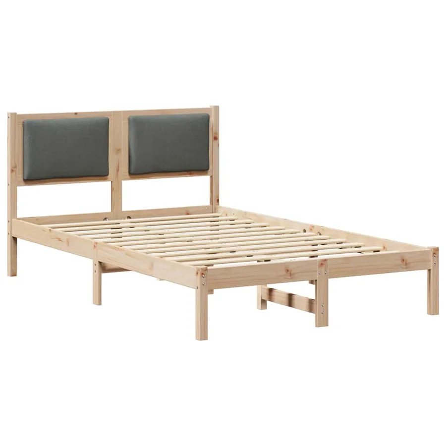 Cadre de lit Gris foncé 120 x 190 cm Pin massif - 2