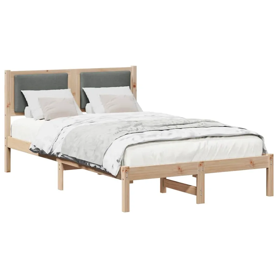 Cadre de lit Gris foncé 120 x 190 cm Pin massif - 3