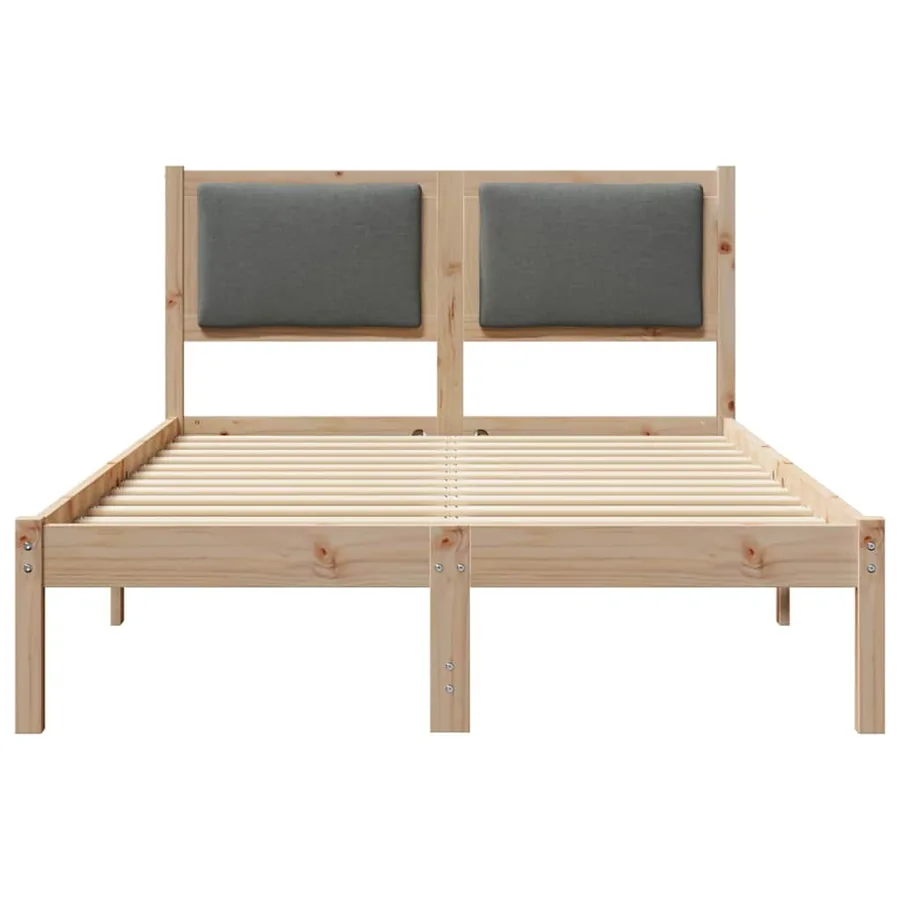 Cadre de lit Gris foncé 120 x 190 cm Pin massif - 5