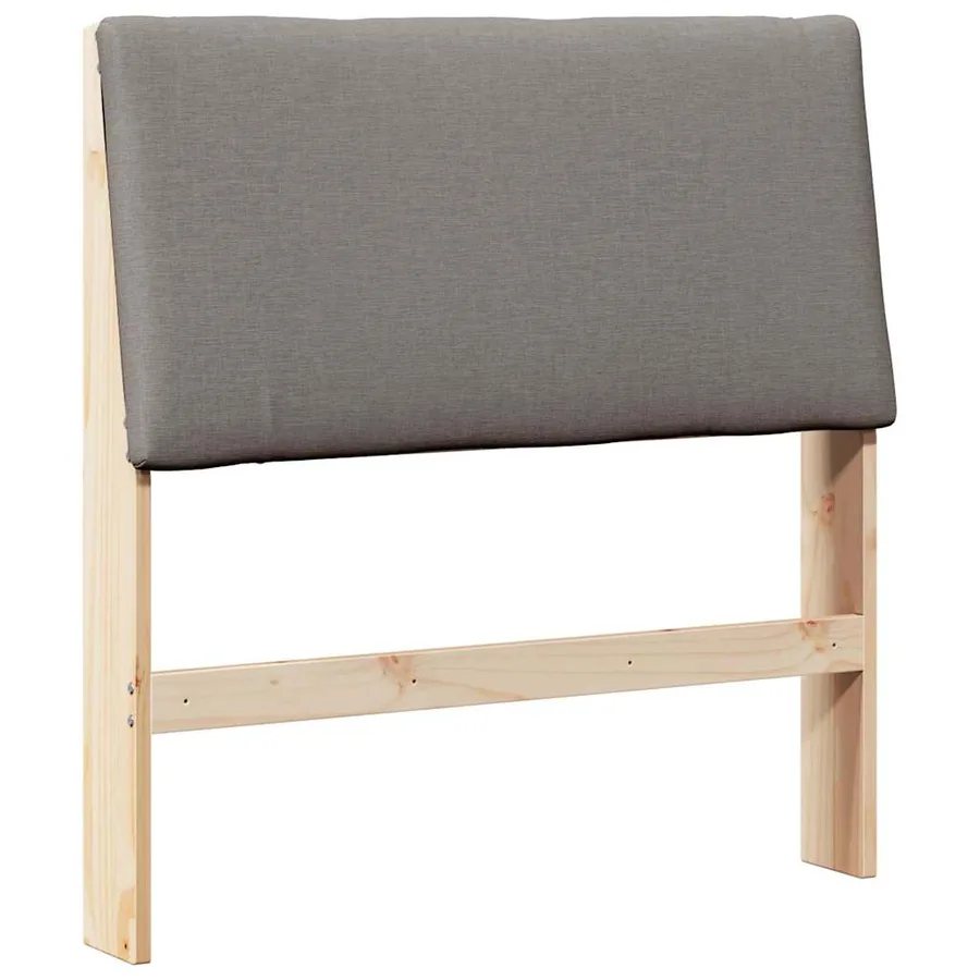 Tête de lit capitonnée Taupe 90 cm Pin massif - 2