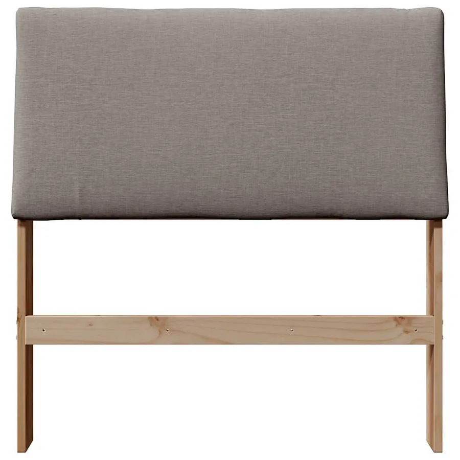Tête de lit capitonnée Taupe 90 cm Pin massif - 4