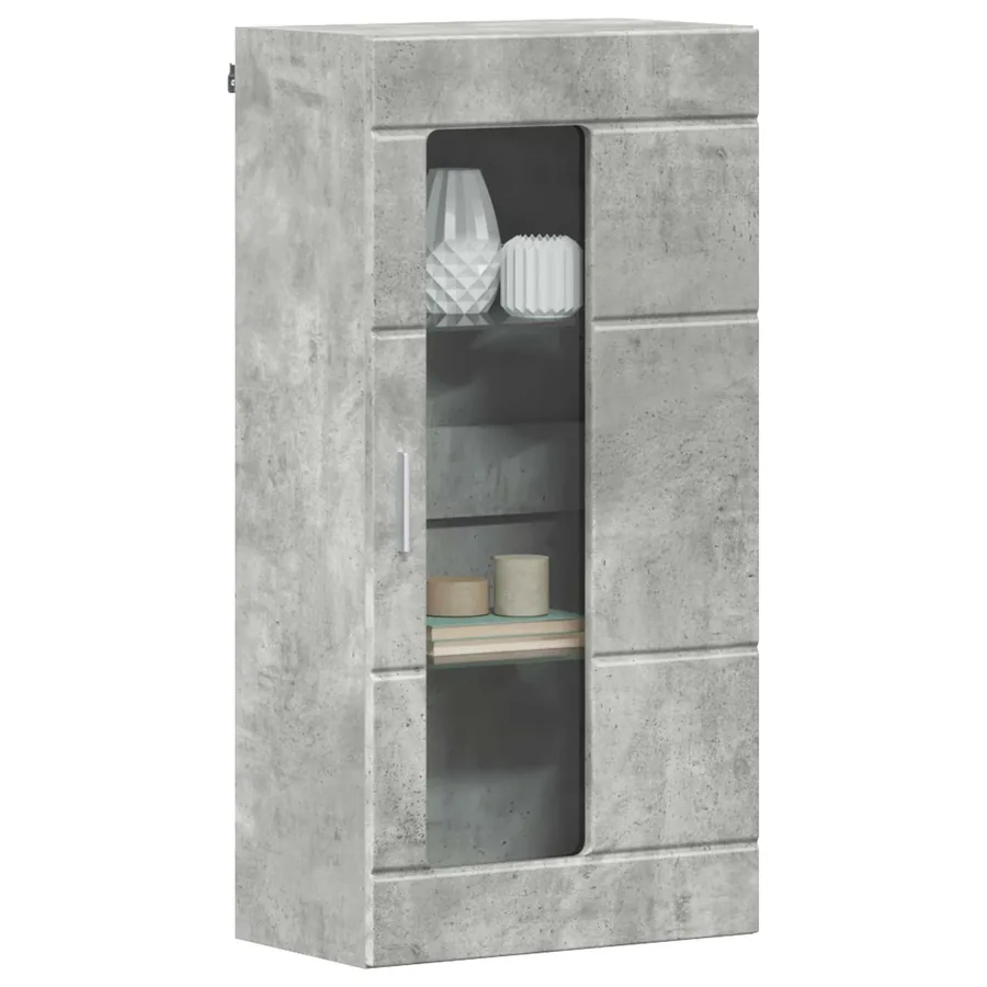 Cabinet en Bois Gris béton 50 x 29 x 100 cm Bois d'ingénierie - 3