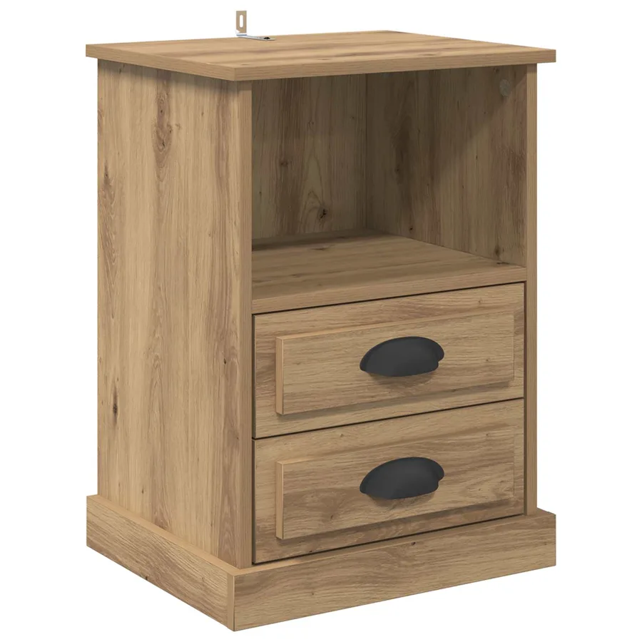 Cabinet de chevet 2 pc Chêne artisanal 36 x 43 x 60 cm - 6