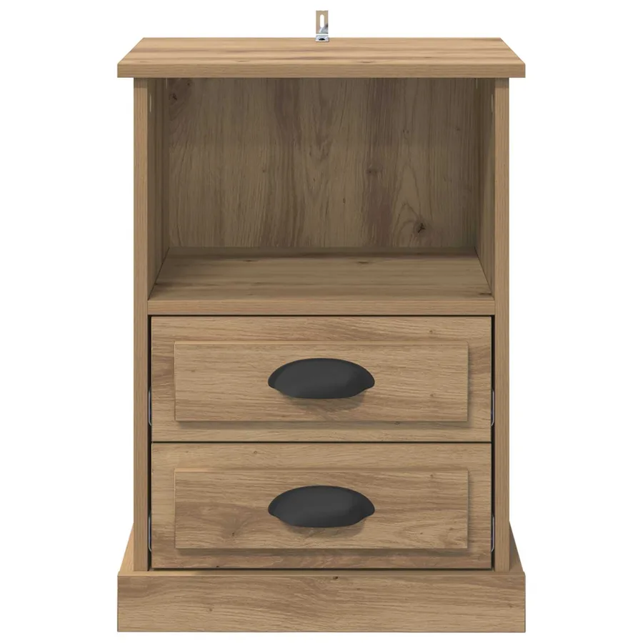 Cabinet de chevet 2 pc Chêne artisanal 36 x 43 x 60 cm - 7