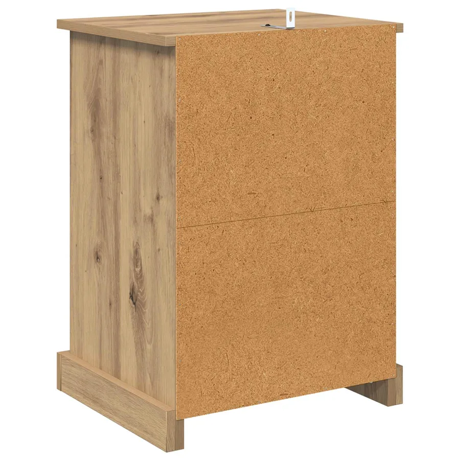 Cabinet de chevet 2 pc Chêne artisanal 36 x 43 x 60 cm - 9