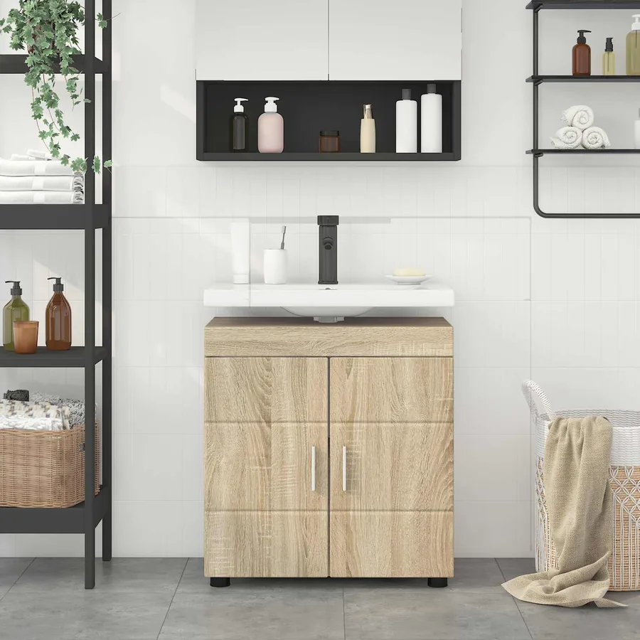 Ensemble d'armoire de salle de bain TULUM Chêne Sonoma
