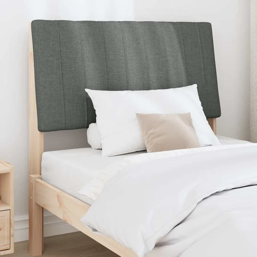 Tête de lit capitonnée Gris foncé 90 cm Pin massif - 3
