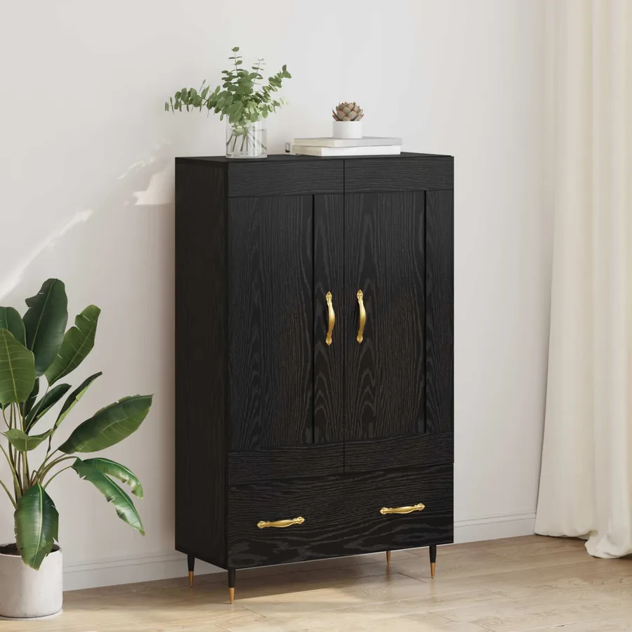 Haut Armoire Chêne noir 69,5 x 31 x 115 cm Bois d'ingénierie