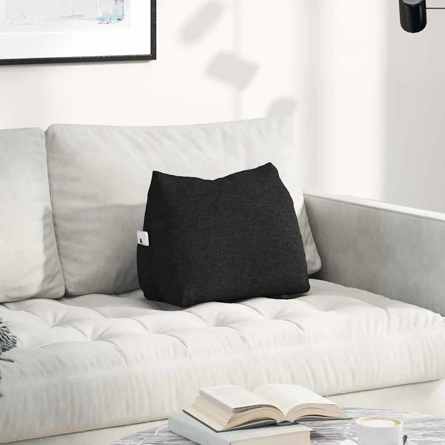 Coussin de Dos Noir 45 x 20 x 35 cm tissu