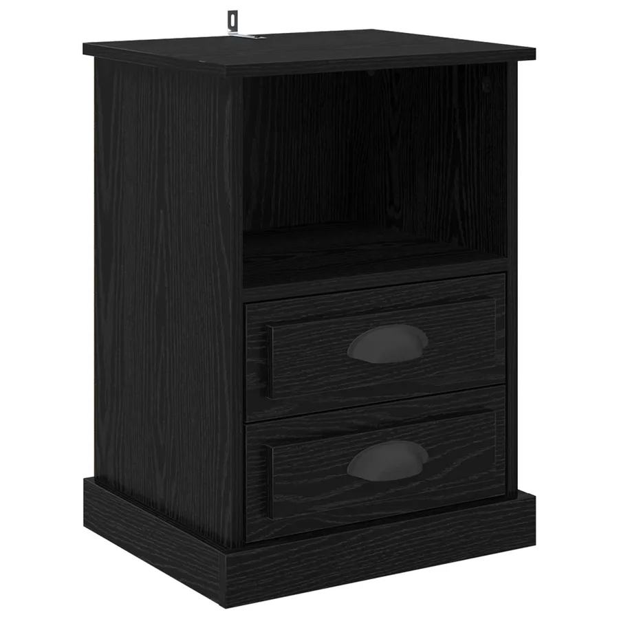 Cabinet de chevet Chêne noir 36 x 43 x 60 cm Bois d'ingénierie - 2