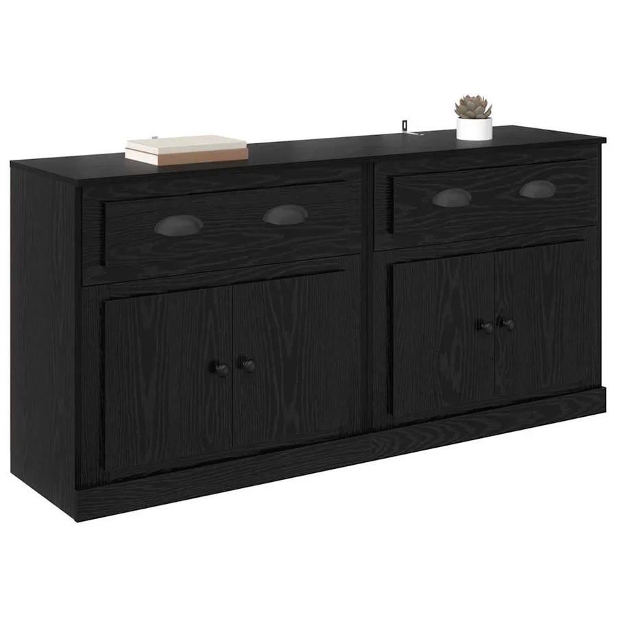Buffets 2 pcs Chêne noir 70 x 35,5 x 67,5 cm Bois d'ingénierie - 3
