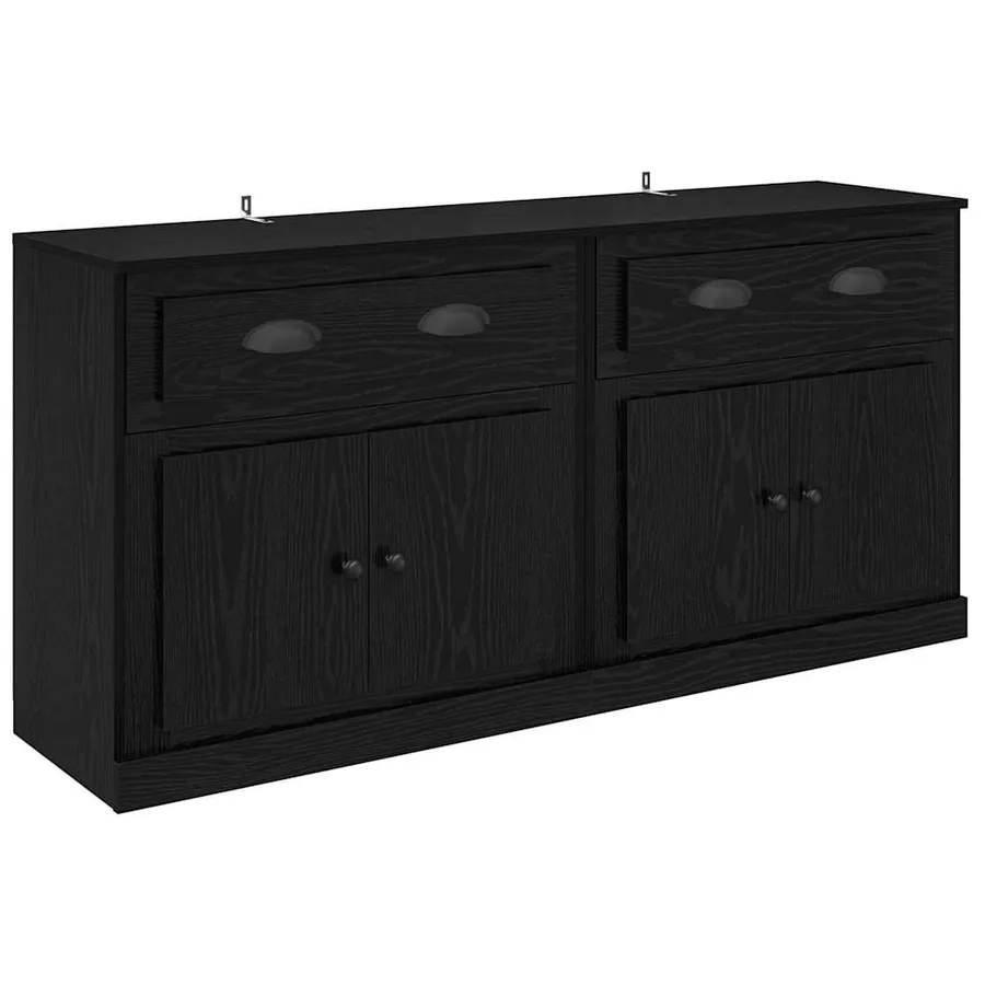 Buffets 2 pcs Chêne noir 70 x 35,5 x 67,5 cm Bois d'ingénierie - 5