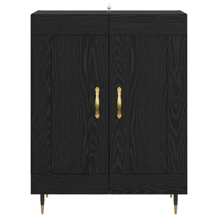 Buffet Chêne noir 69,5 x 34 x 90 cm Bois d'ingénierie - 6