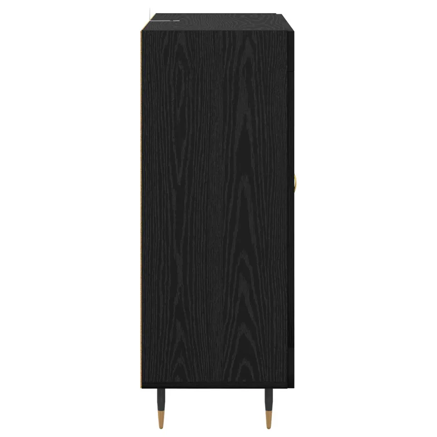 Buffet Chêne noir 69,5 x 34 x 90 cm Bois d'ingénierie - 7