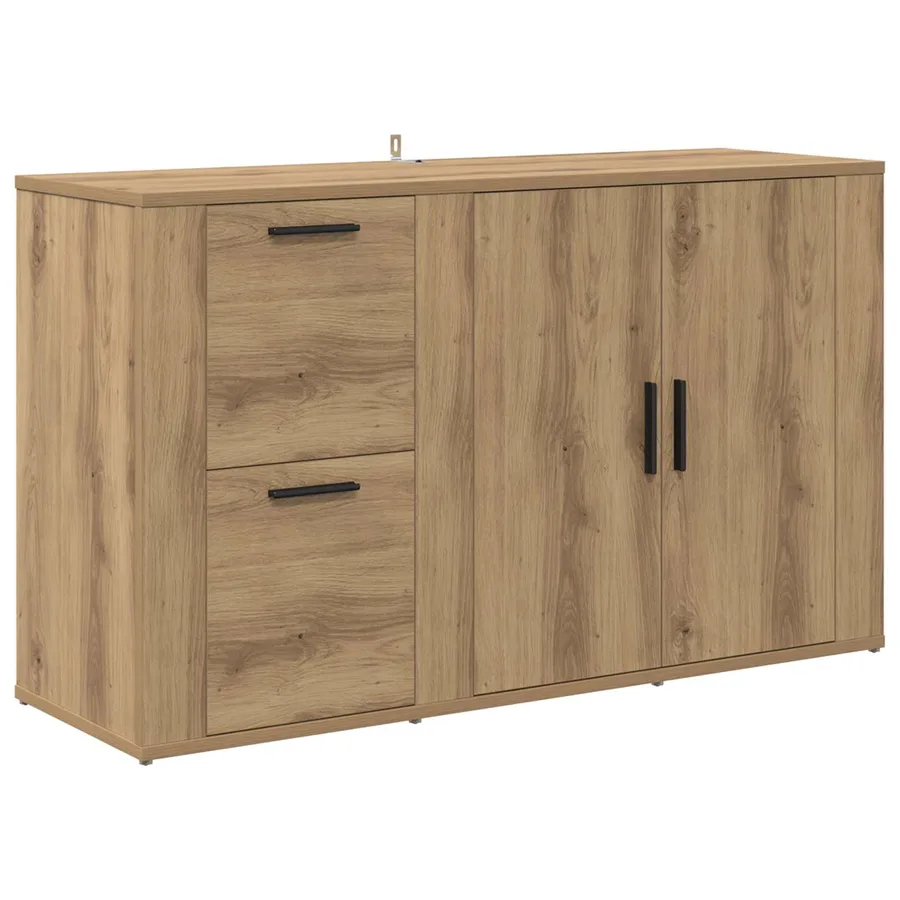 Buffet Chêne artisanal 100 x 33 x 59,5 cm Bois d'ingénierie - 2