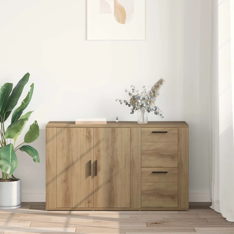 Buffet Chêne artisanal 100 x 33 x 59,5 cm Bois d'ingénierie - 4