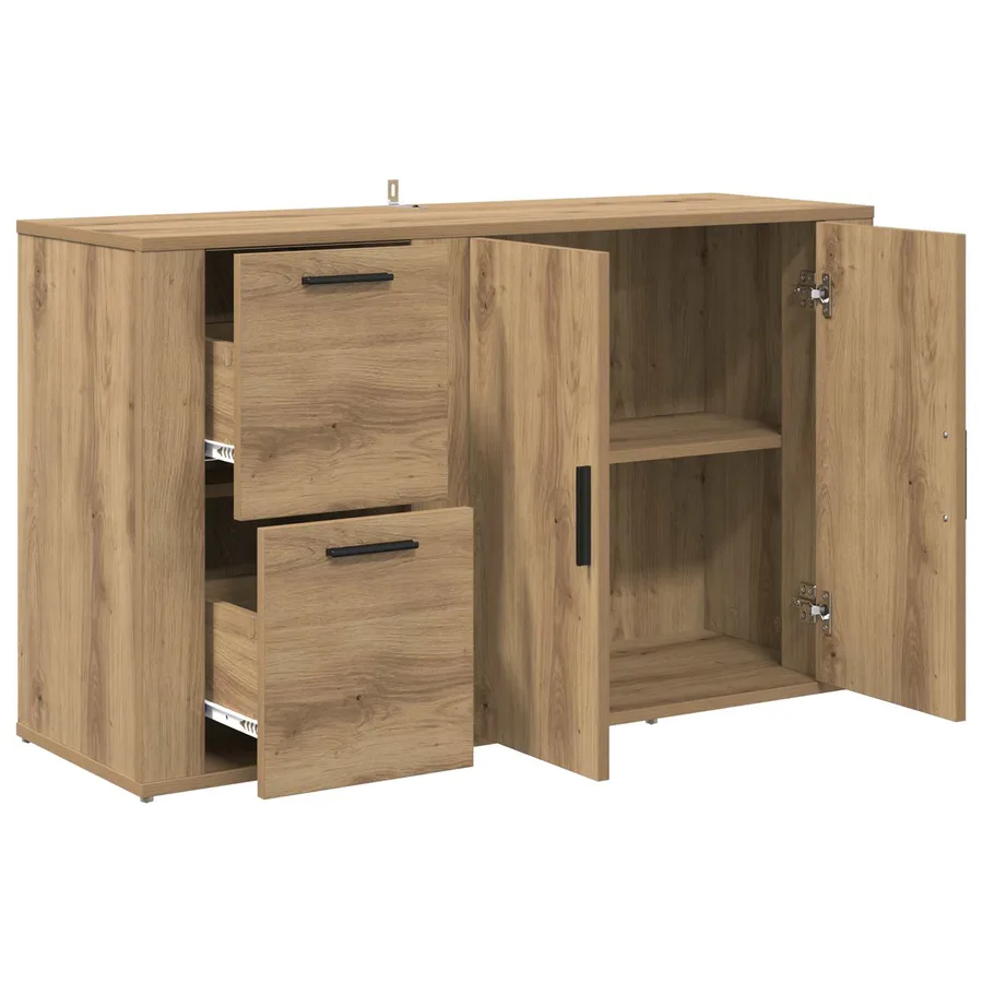 Buffet Chêne artisanal 100 x 33 x 59,5 cm Bois d'ingénierie - 5