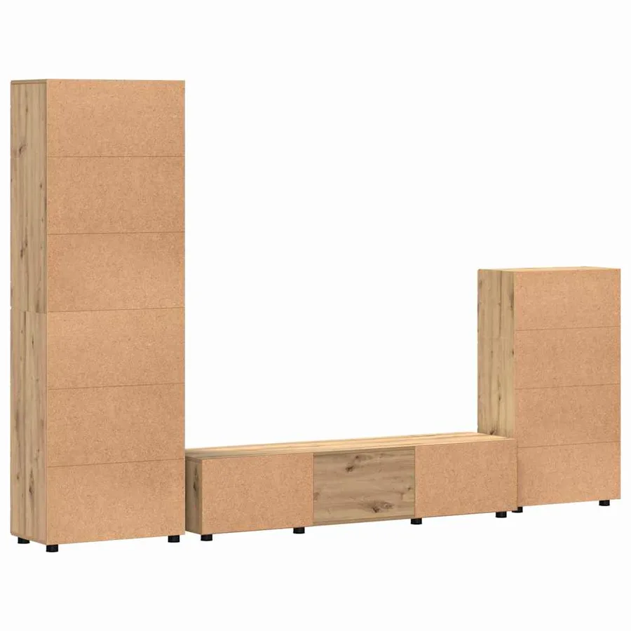 Ensemble meuble TV FLORIN 3 pcs Chêne artisanal - 10