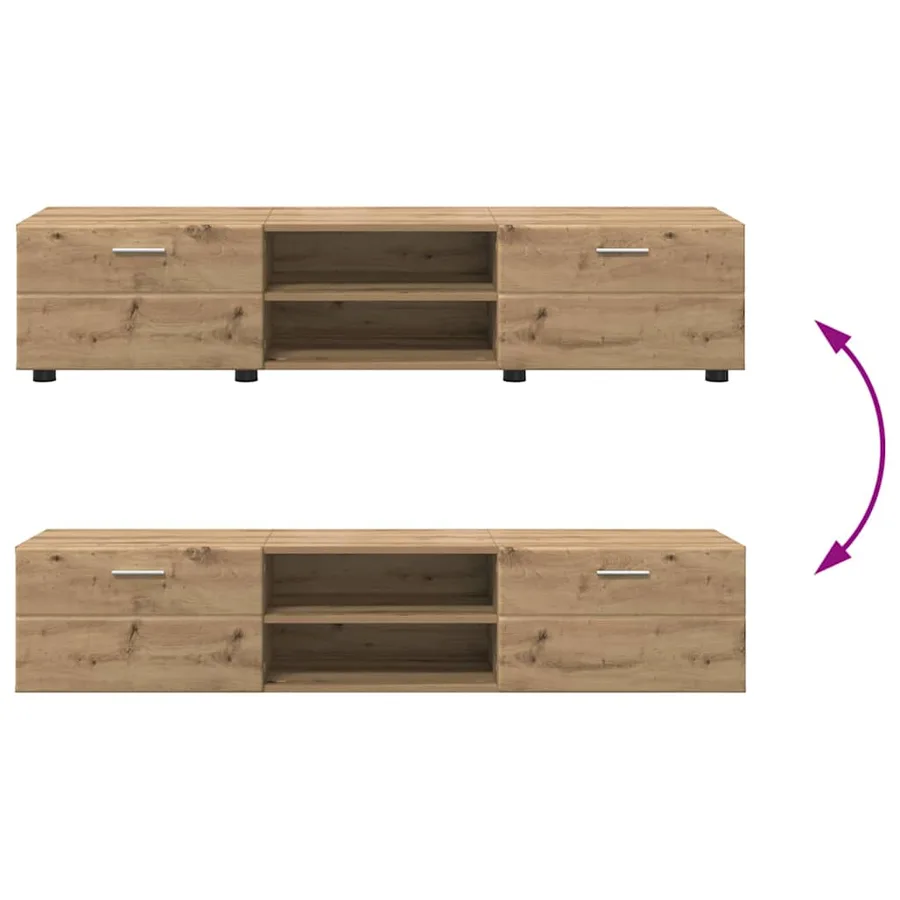 Ensemble meuble TV FLORIN 3 pcs Chêne artisanal - 14