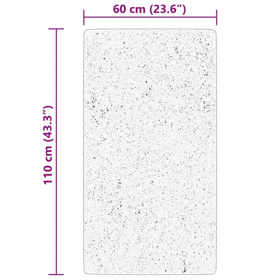 Tapis HUARTE à poils courts doux et lavable beige 60x110 cm - 10