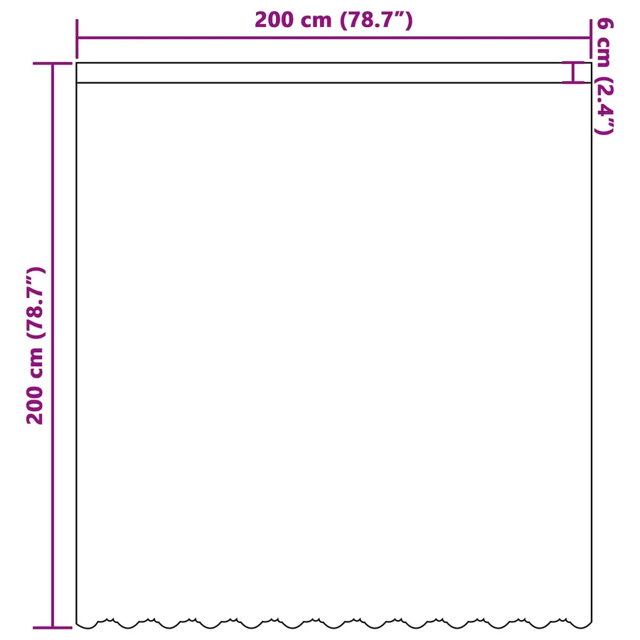 Rideau en Dentelle Floral Blanc 200 x 200 cm Polyester - 8