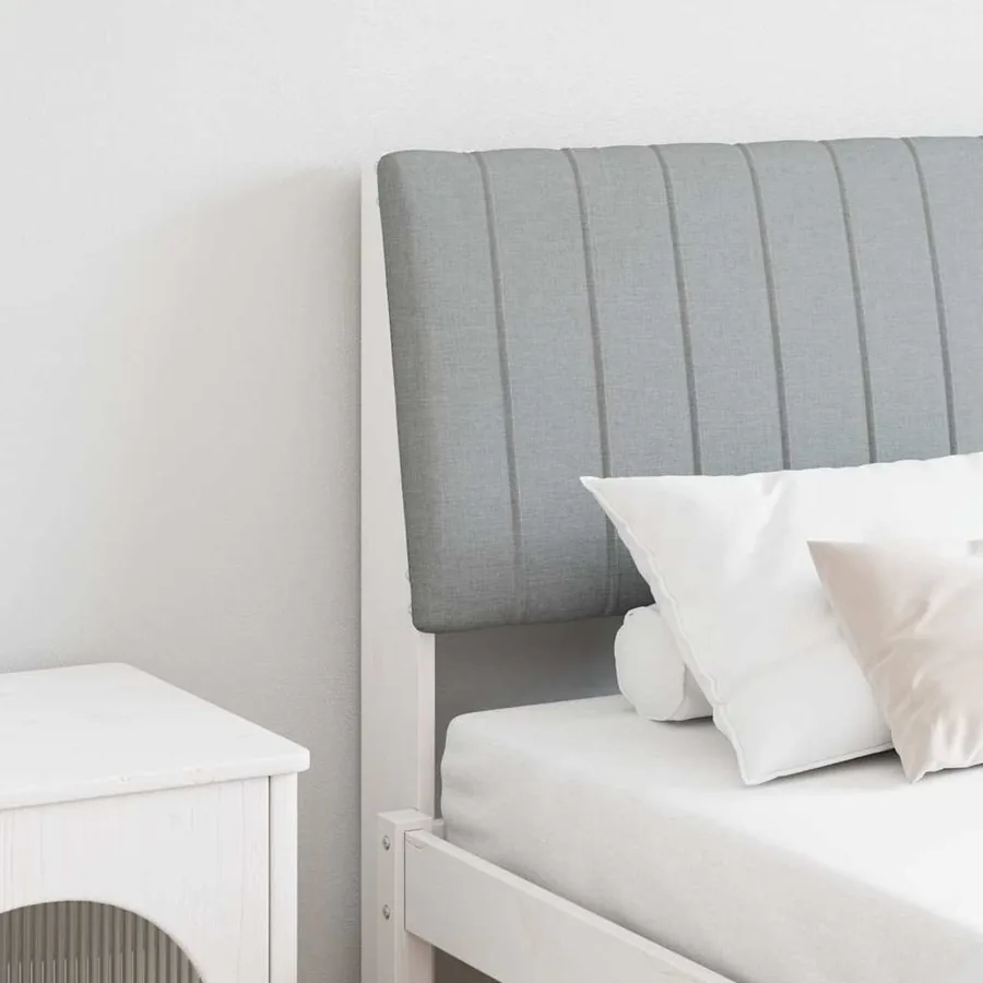 Tête de lit capitonnée Gris clair 150 cm Pin massif
