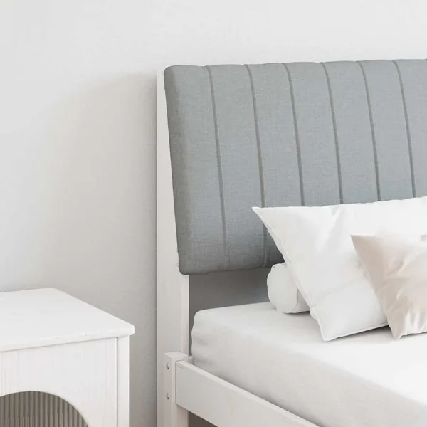 Tête de lit capitonnée Gris clair 150 cm Pin massif