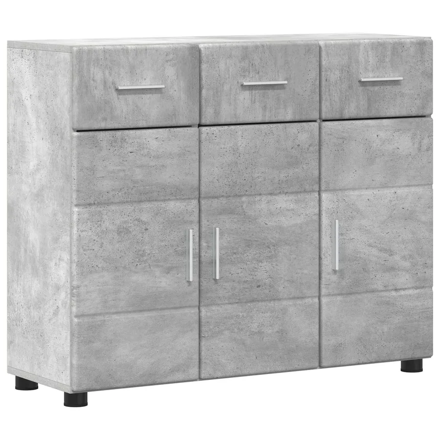 Buffet FLORIN 88,5 x 30,5 x 73 cm Gris béton Bois d'ingénierie - 2