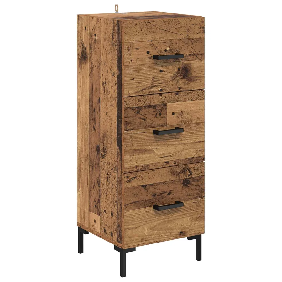 Buffet Bois ancien 34,5 x 34 x 90 cm Bois d'ingénierie - 2