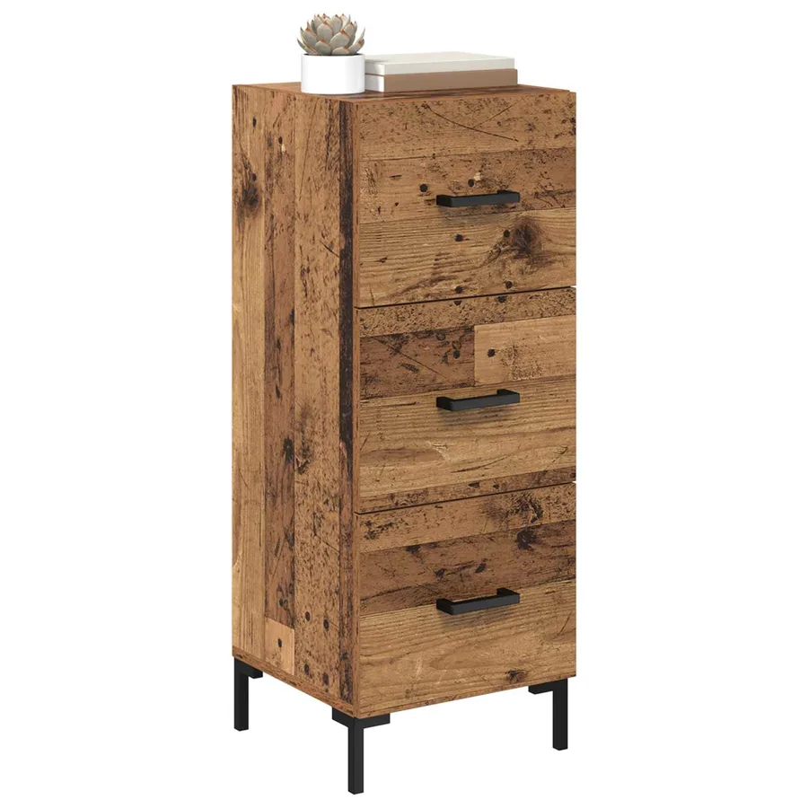 Buffet Bois ancien 34,5 x 34 x 90 cm Bois d'ingénierie - 3