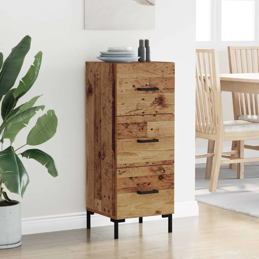 Buffet Bois ancien 34,5 x 34 x 90 cm Bois d'ingénierie - 4