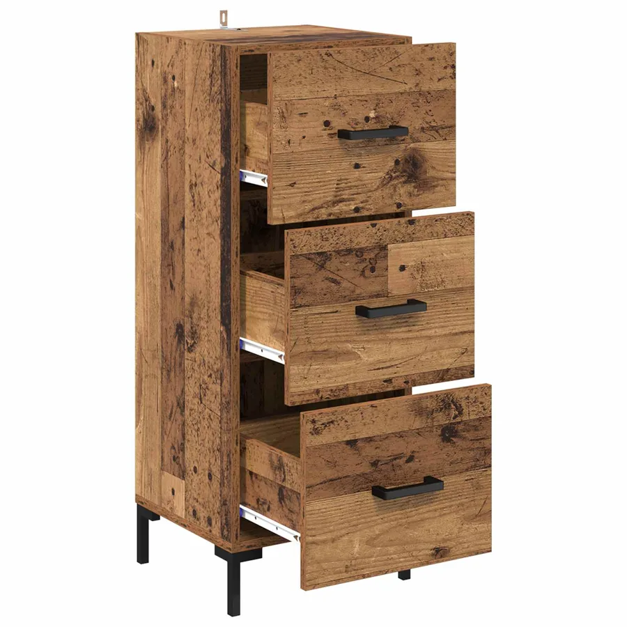 Buffet Bois ancien 34,5 x 34 x 90 cm Bois d'ingénierie - 5