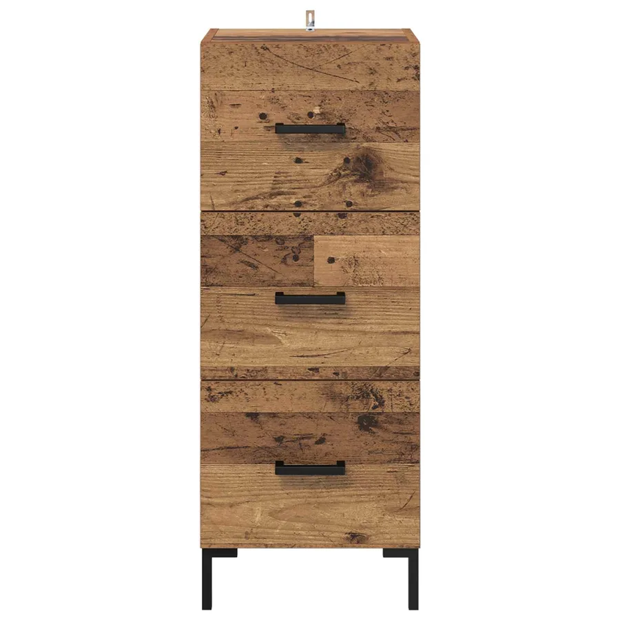 Buffet Bois ancien 34,5 x 34 x 90 cm Bois d'ingénierie - 6