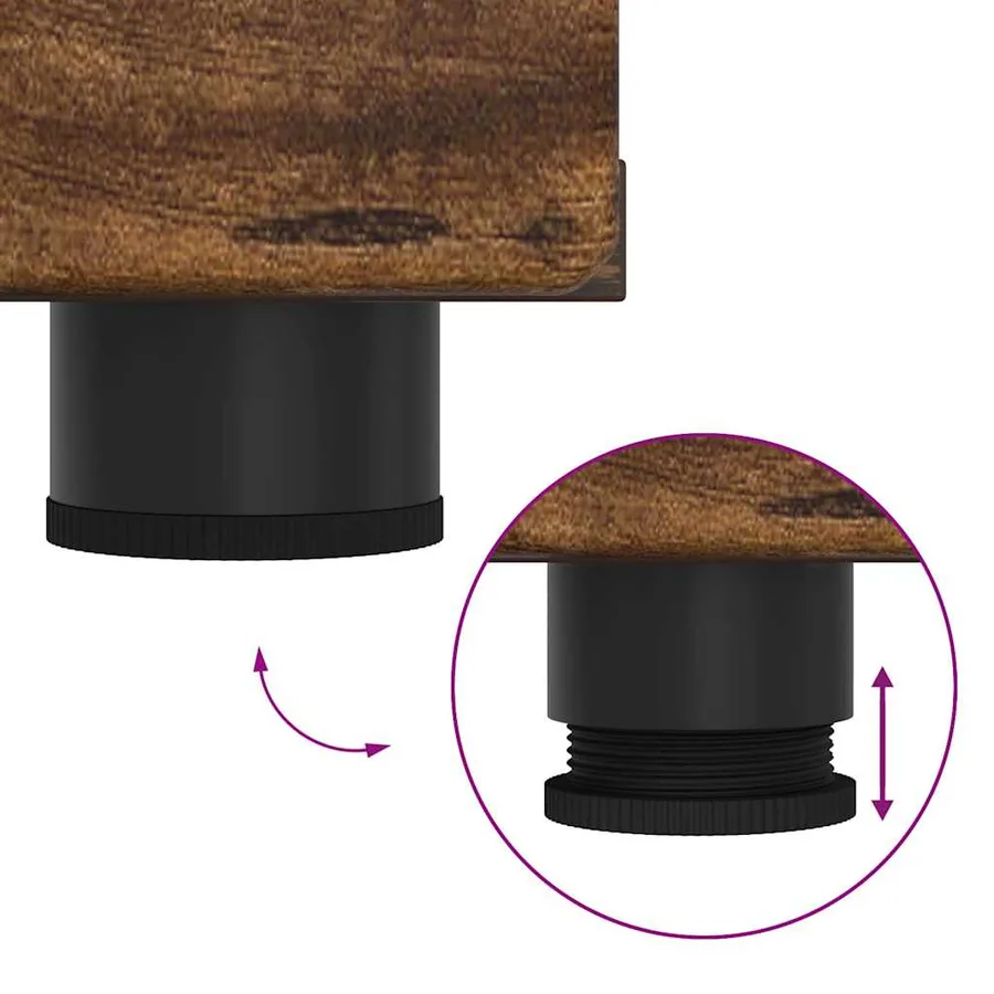 Ensemble meuble TV FLORIN 3 pcs Chêne fumé Bois d'ingénierie - 14
