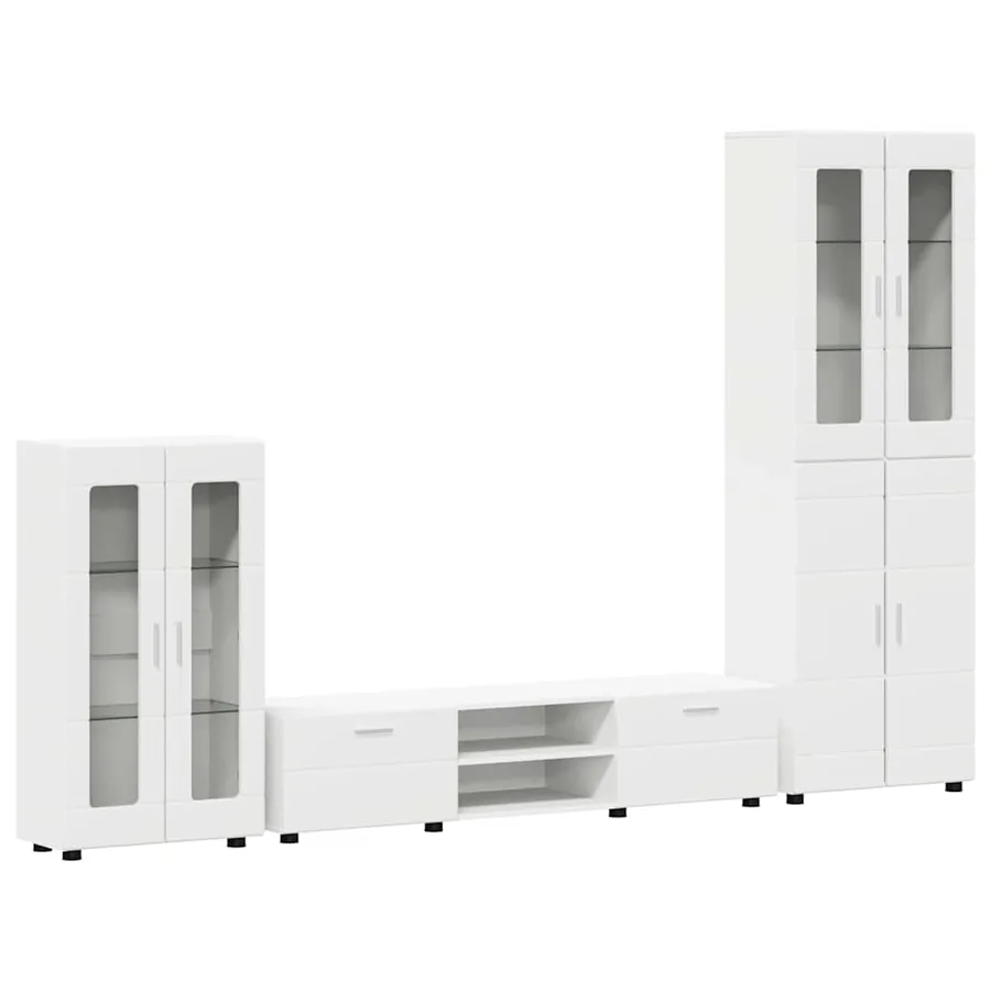 Ensemble meuble TV FLORIN 3 pcs Blanc Bois d'ingénierie - 2