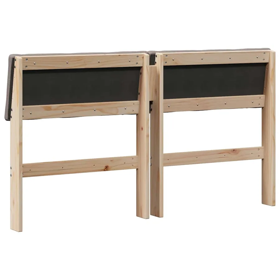 Tête de lit capitonnée Taupe 160 cm Pin massif - 6