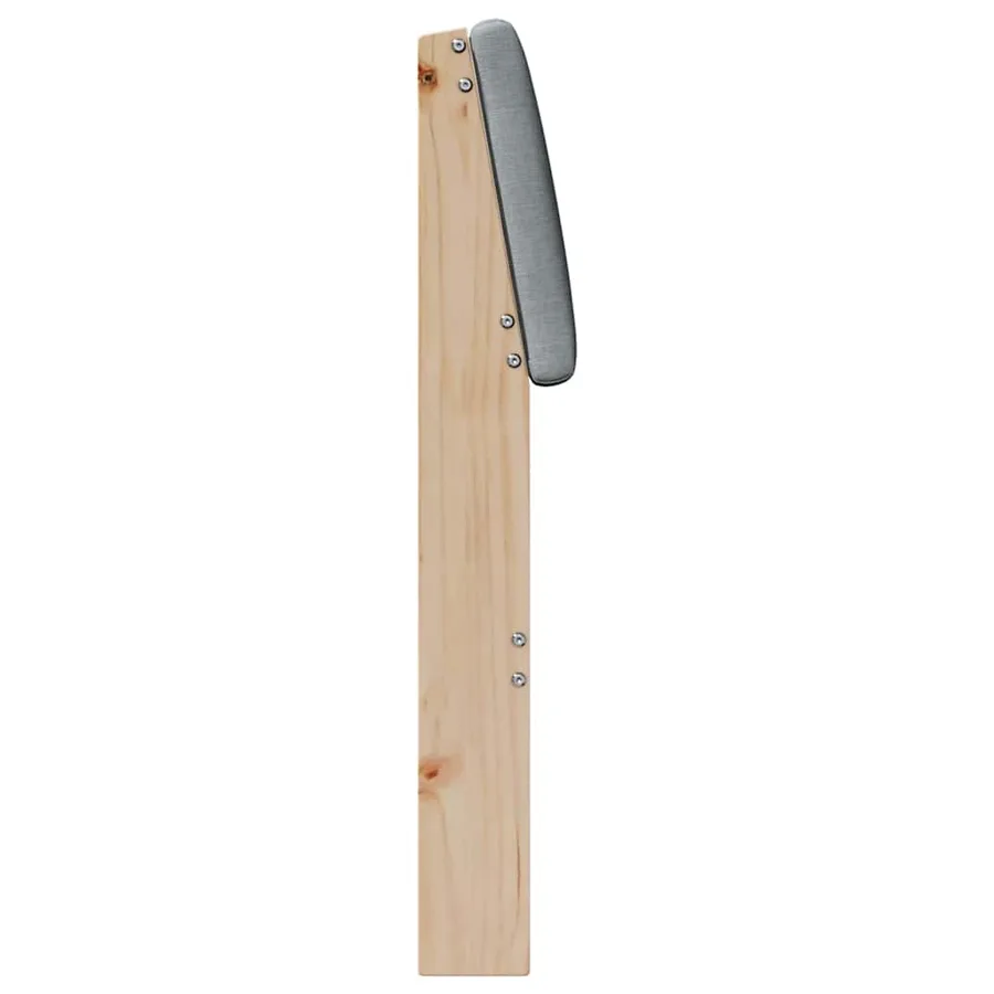 Tête de lit capitonnée Gris clair 80 cm Pin massif - 5