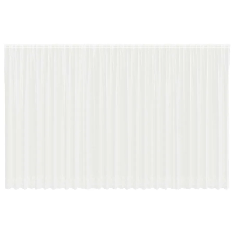 Rideau en Dentelle Floral Blanc 300 x 750 cm Polyester - 2