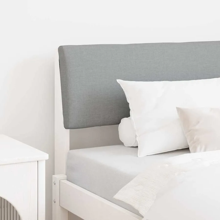 Tête de lit capitonnée Gris clair 100 cm Pin massif