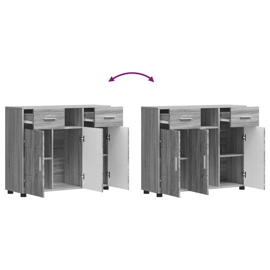 Cabinet en Bois avec tiroir Gris Sonoma 88,5 x 30,5 x 73 cm - 11