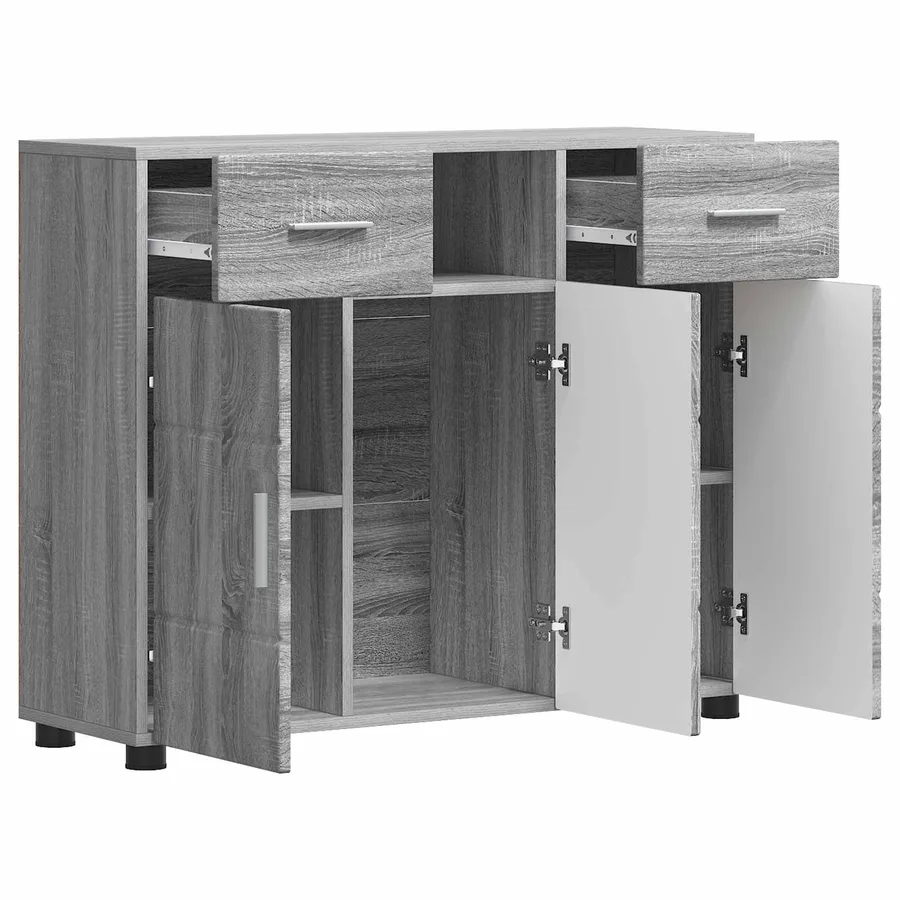 Cabinet en Bois avec tiroir Gris Sonoma 88,5 x 30,5 x 73 cm - 5