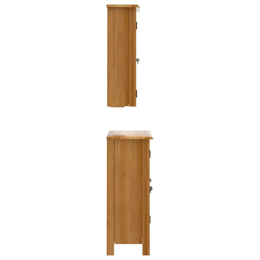 Ensemble de meubles de salle de bain 4 pcs bois de pin massif - 6