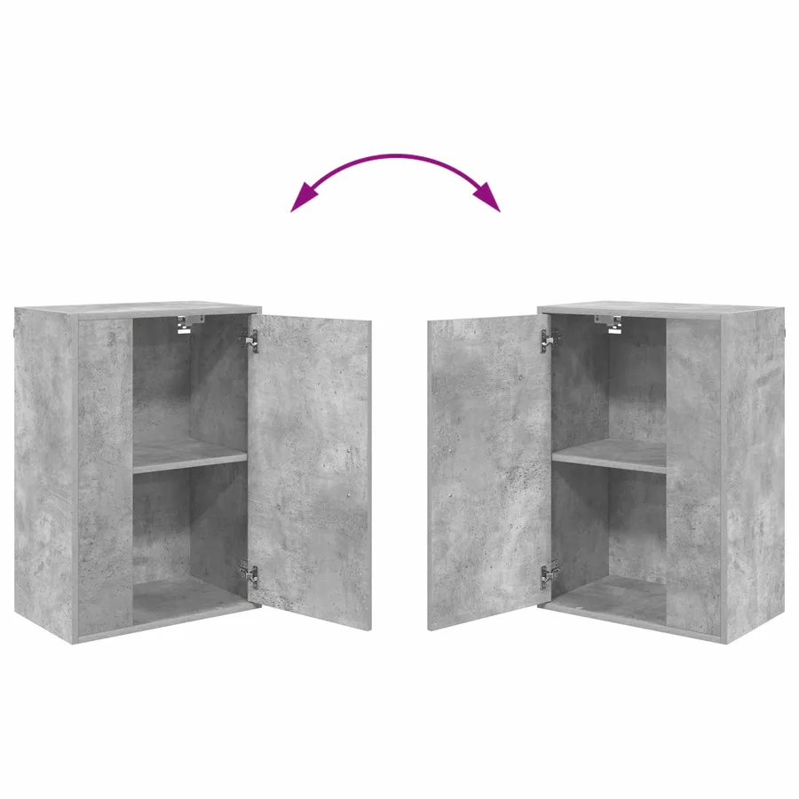 Ensemble meuble TV Gris béton Bois d'ingénierie - 11