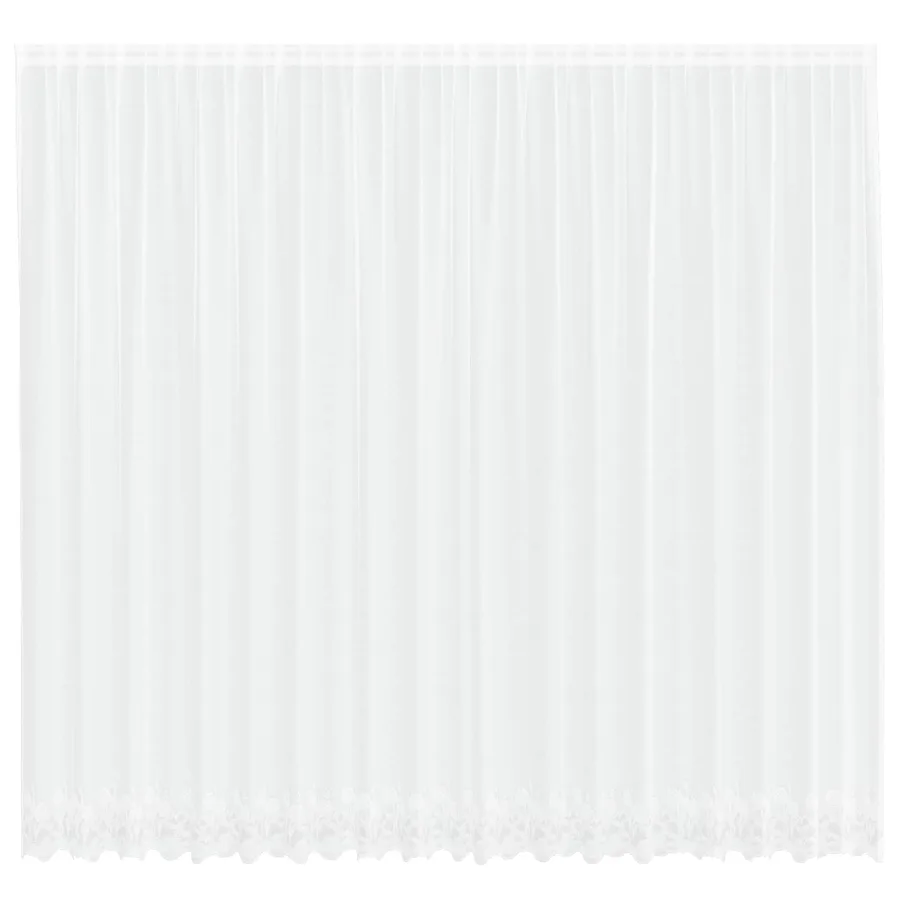 Rideau en Dentelle Floral Blanc 300 x 500 cm Polyester - 2